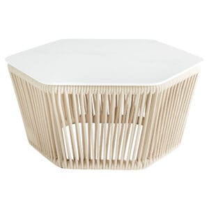 Hexagon Table | White | Beige