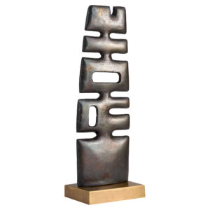 Chamberlin Sculpture | Cobalt Blue And Antique Brass