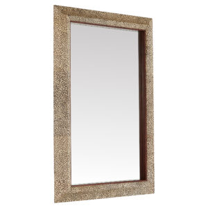 Gaborone Mirror Designed by J Kent Martin | Off White | Brown | Walnut