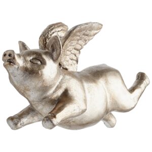 Porco Volante Wall Decor | Silver Leaf