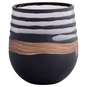 Midnight Road Vase | Black | Copper - Medium