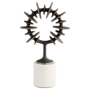 Barcelo Sculpture | Antique Bronze | White | Brass - Small