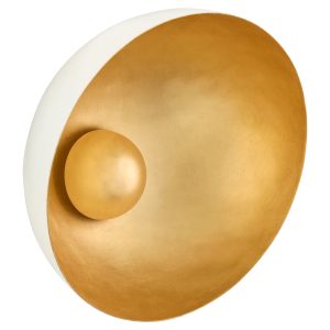 Esfera Wall Bowl | White | Gold - Large