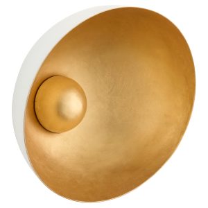 Esfera Wall Bowl | White | Gold - Medium