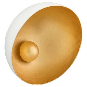 Esfera Wall Bowl | White | Gold - Small