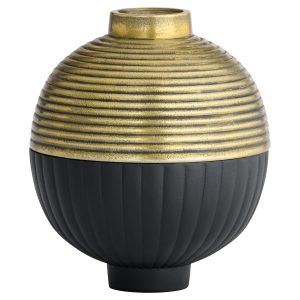 Orb Box | Matte Black | Antique Brass