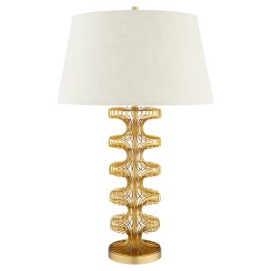 Eero Table Lamp | Antique Brass | Beige