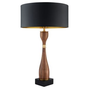 Veneta Table Lamp | Walnut | Brass | Black